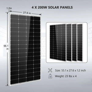 SunGold Power Home Solar Panel Kit 3000W 24V Inverter 120V output Lithium Battery 800 Watt Solar Panel SGKT-3PRO
