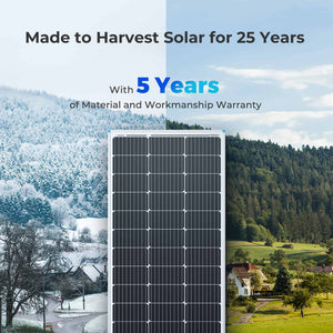 Renogy 100 Watt 12 Volt Monocrystalline Solar Panel (Compact Design) - SKU: RNG-100D-SS-US