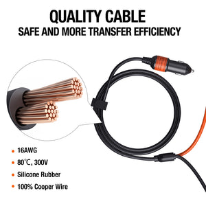 Jackery Power Cable 12V Automotive Battery Charging Cable | ACABLE01