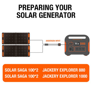 Jackery Solar Power Cable for E880/1000 Parallel Solar Power Cable | A1000SOLARCABLE