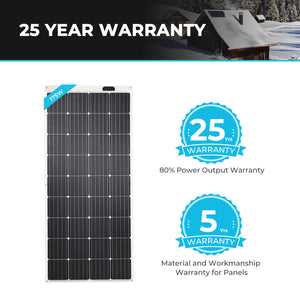 Renogy 175 Watt 12 Volt Flexible Monocrystalline Solar Panel - RNG-175DB-H-US