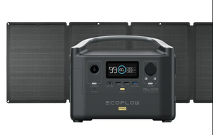 EcoFlow RIVER Pro Portable Power Station + 110W Solar Panel - RIVERPROAMSP111