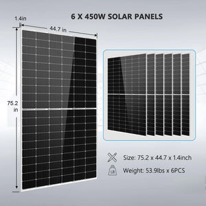 SunGold Power Complete off Grid Solar Kit 8000W 48V 120V/240V output 10.24KWH Lithium Battery 5400 Watt Solar Panel SGK-8MAX