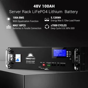SunGold Power Off-Grid Server Rack 8000W 48VDC 120V/240V LifePo4 10.24KWH Lithium Battery 8 X 415 Watts Solar Panels SGR- 8K10E